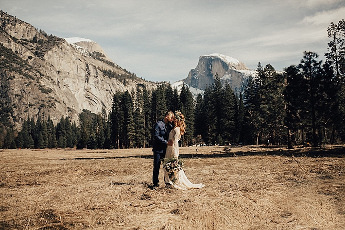 Intimate Bohemian Wedding Inspiration in Yosemite Valley | Randi Kreckman Photography