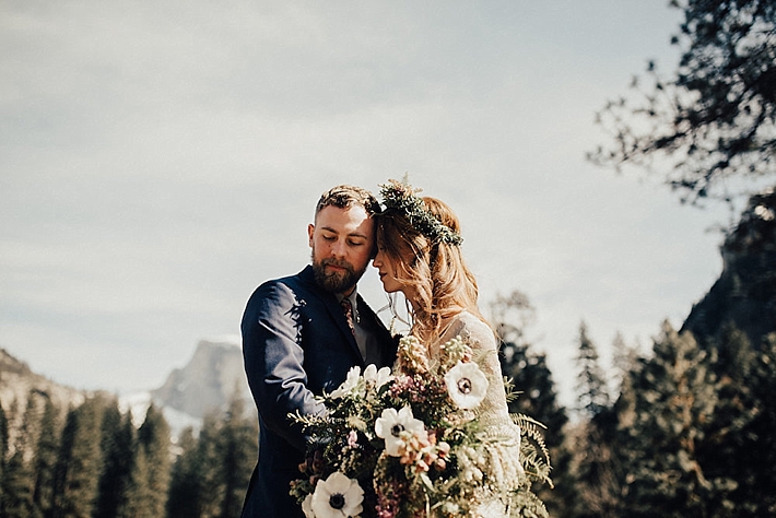 Intimate Bohemian Wedding Inspiration in Yosemite Valley | Randi Kreckman Photography