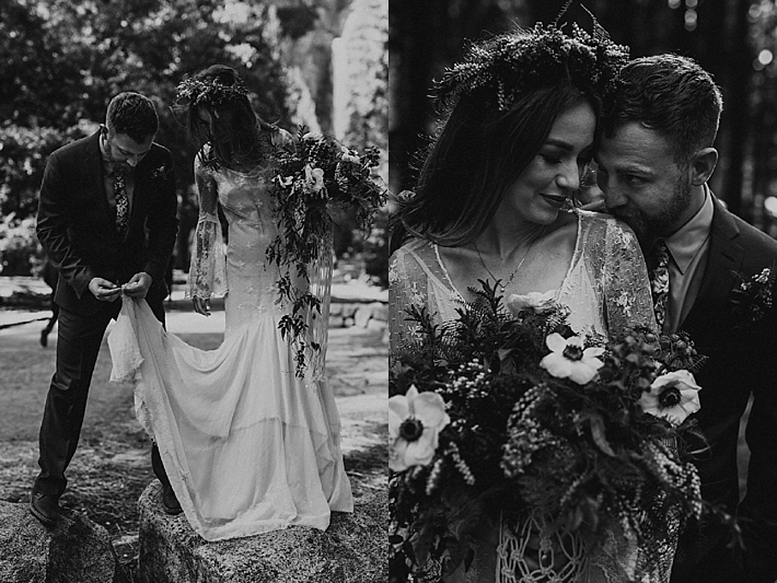 Intimate Bohemian Wedding Inspiration in Yosemite Valley | Randi Kreckman Photography